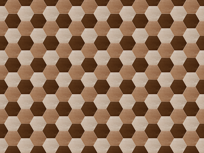 Alfombra hidráulica vinílica patrón de panal - TenVinilo