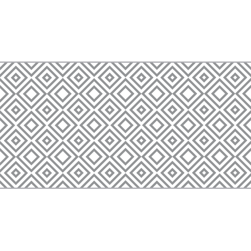 Alfombra vinilo salón gris patrón geométrico - TenVinilo