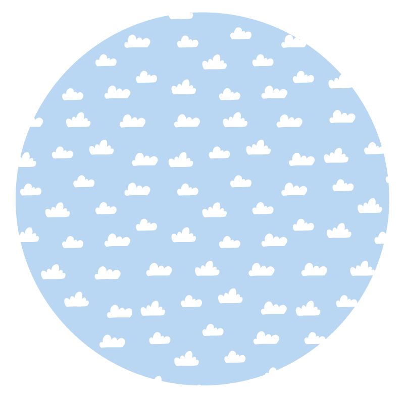 Alfombra pvc infantil azul con nubes - TenVinilo