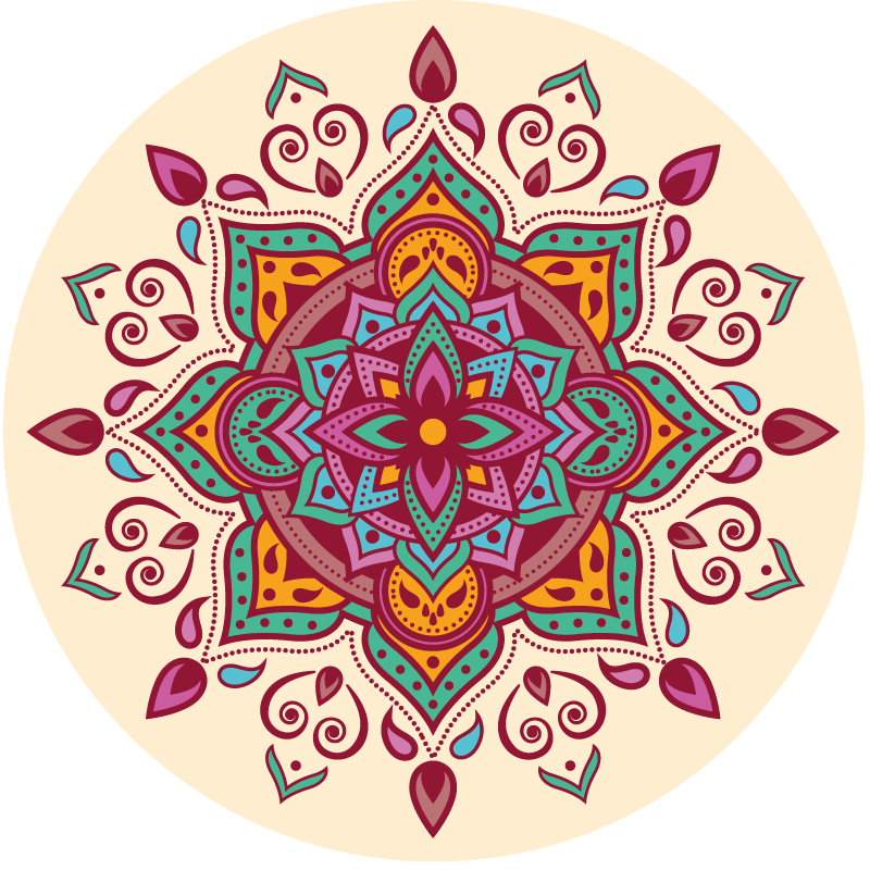 Alfombra vinílica mandala arte de mandala - TenVinilo