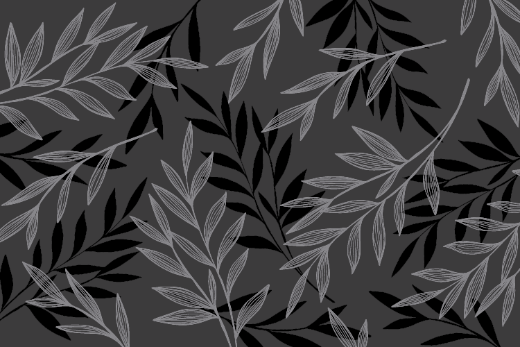 Alfombra vinílica flores silueta frondosa - TenVinilo