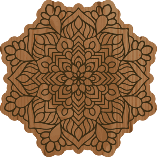 Alfombra vinílica mandala intrincada - TenVinilo