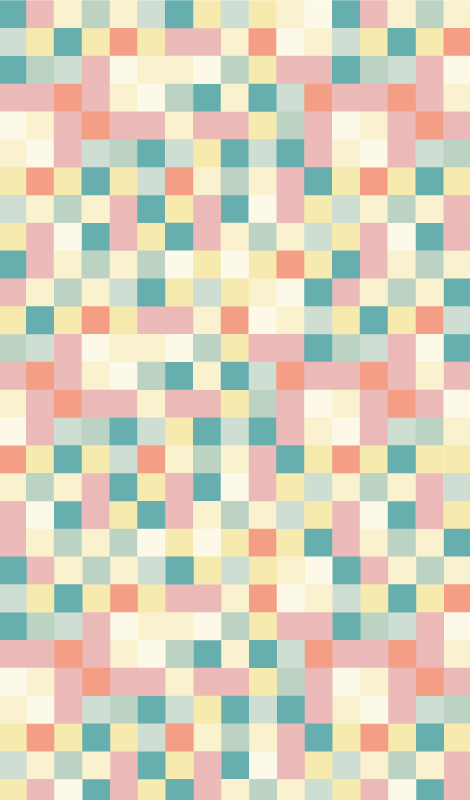 Alfombra vinílica juvenil con cuadrados de colores - TenVinilo