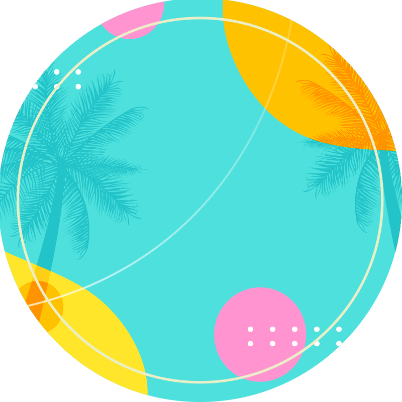 Alfombra vinílica baño temática verano - TenVinilo