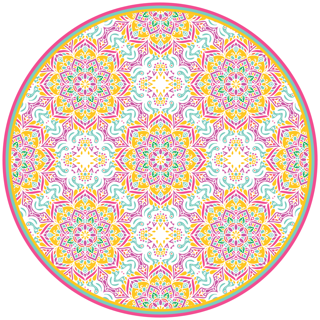 Alfombra vinílica mandala circular - TenVinilo