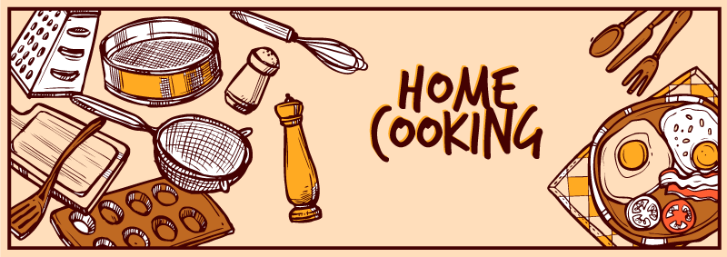 Alfombra vinilo cocina frase cocina casera - TenVinilo