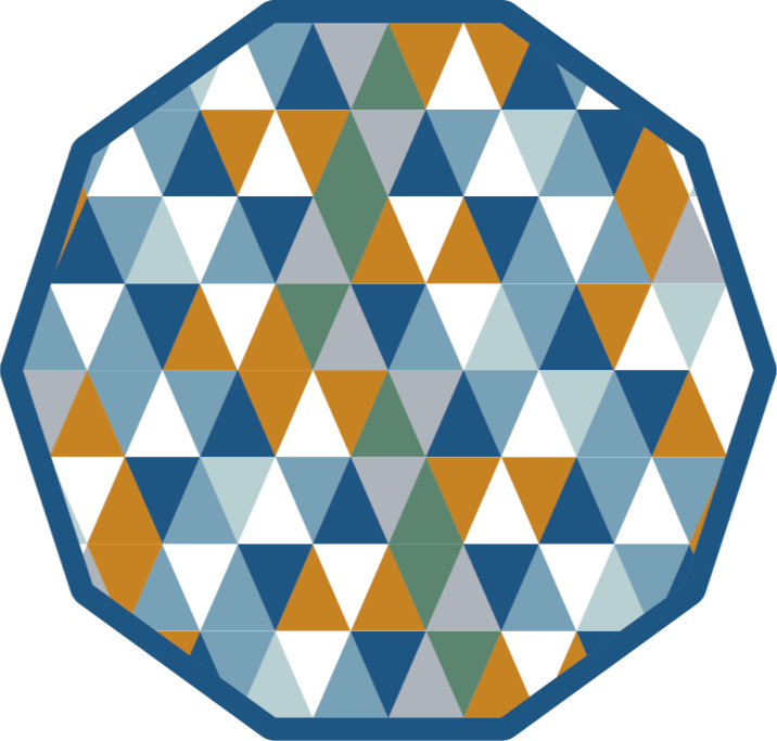 Alfombra vinilo geométrica triángulos pastel - TenVinilo