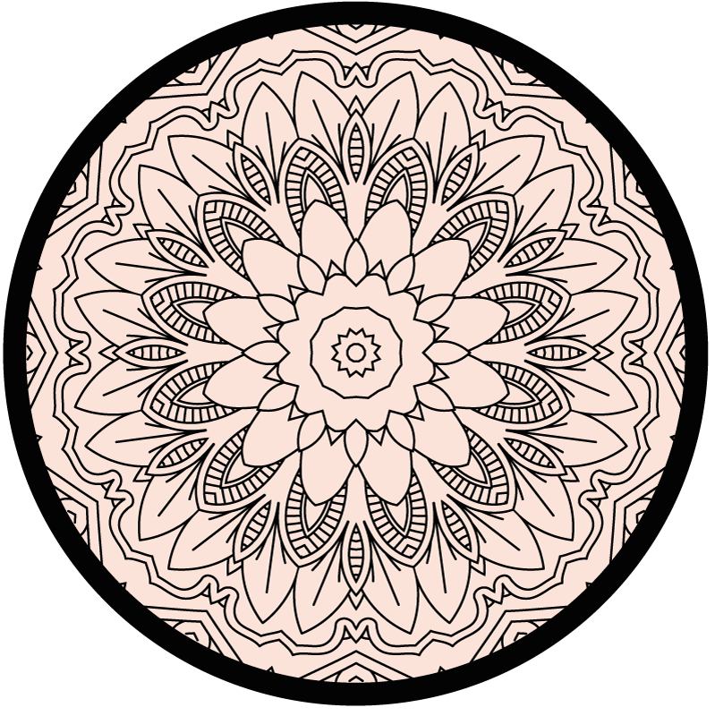 Alfombra vinílica mandala simplicidad mandala - TenVinilo