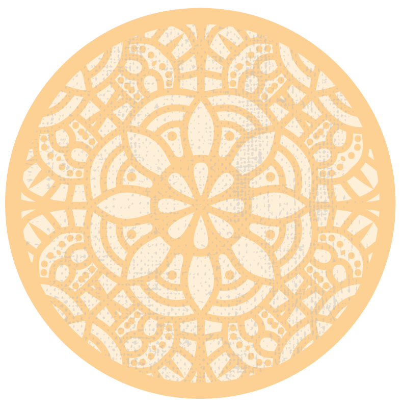 Alfombra vinílica mandala círculo de motivo mandala - TenVinilo