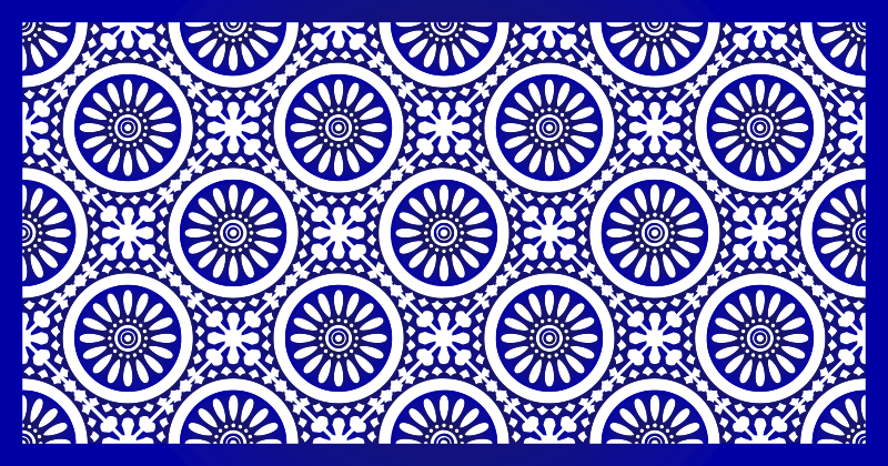 Alfombra vinílica mandala patrón mandala circular - TenVinilo