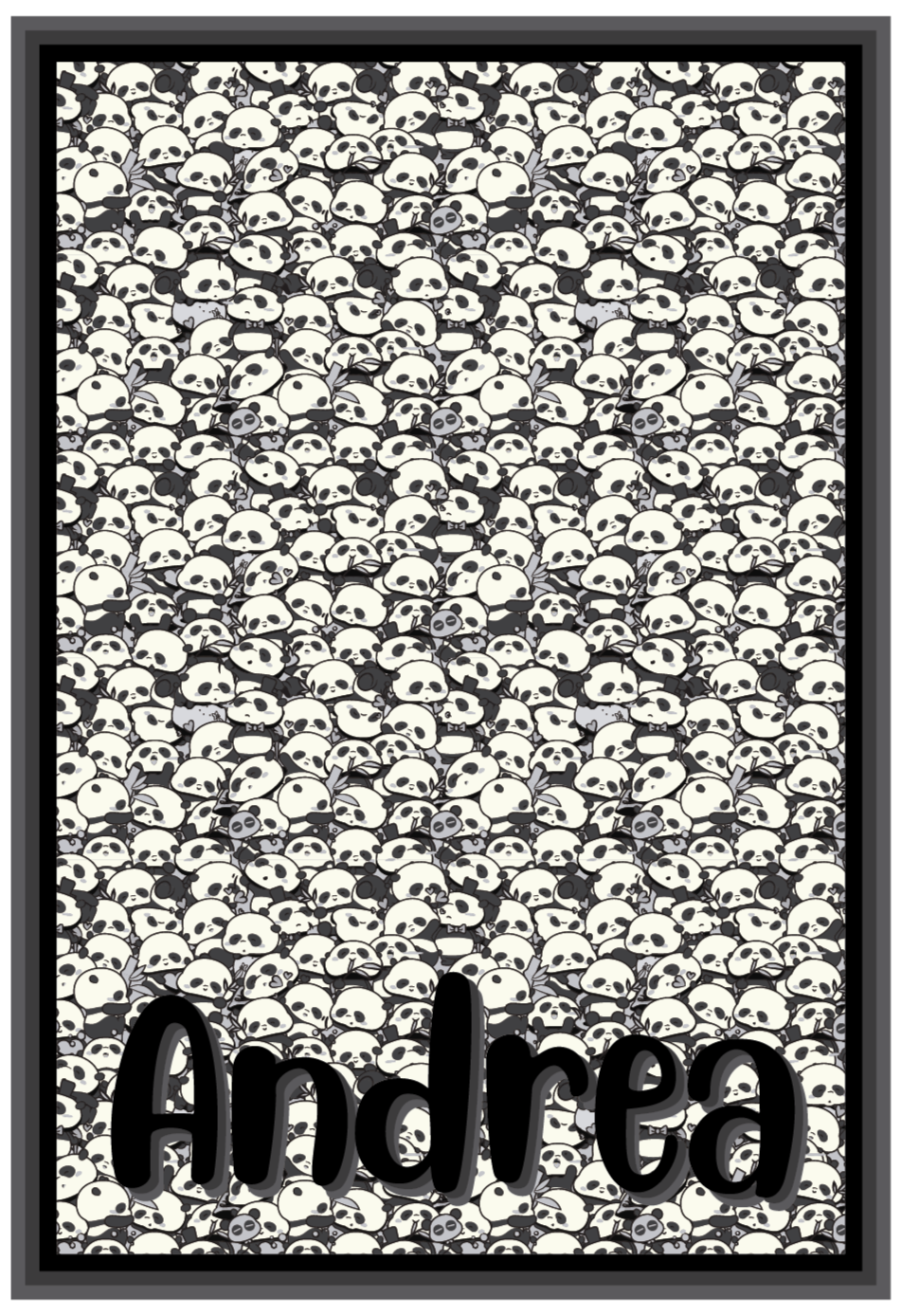 Alfombra vinílica personalizable pandas personalizados - TenVinilo