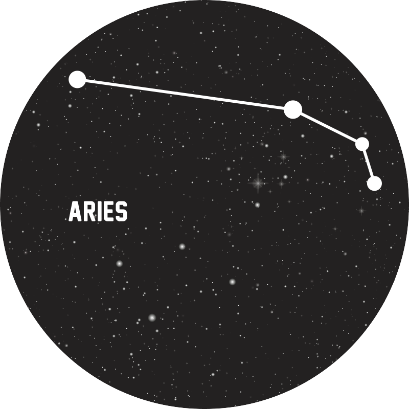 Alfombra vinílica estrellas constelación de aries - TenVinilo