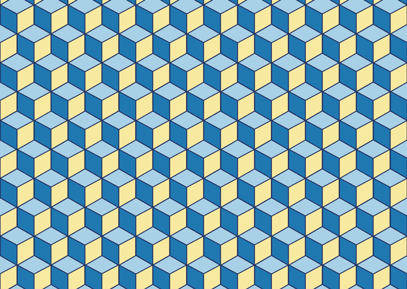 Alfombra hidráulica patrón cubista - TenVinilo