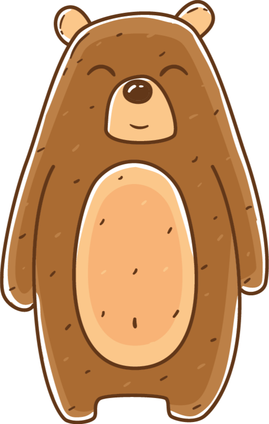 Alfombra vinílica animales ilustración del oso - TenVinilo