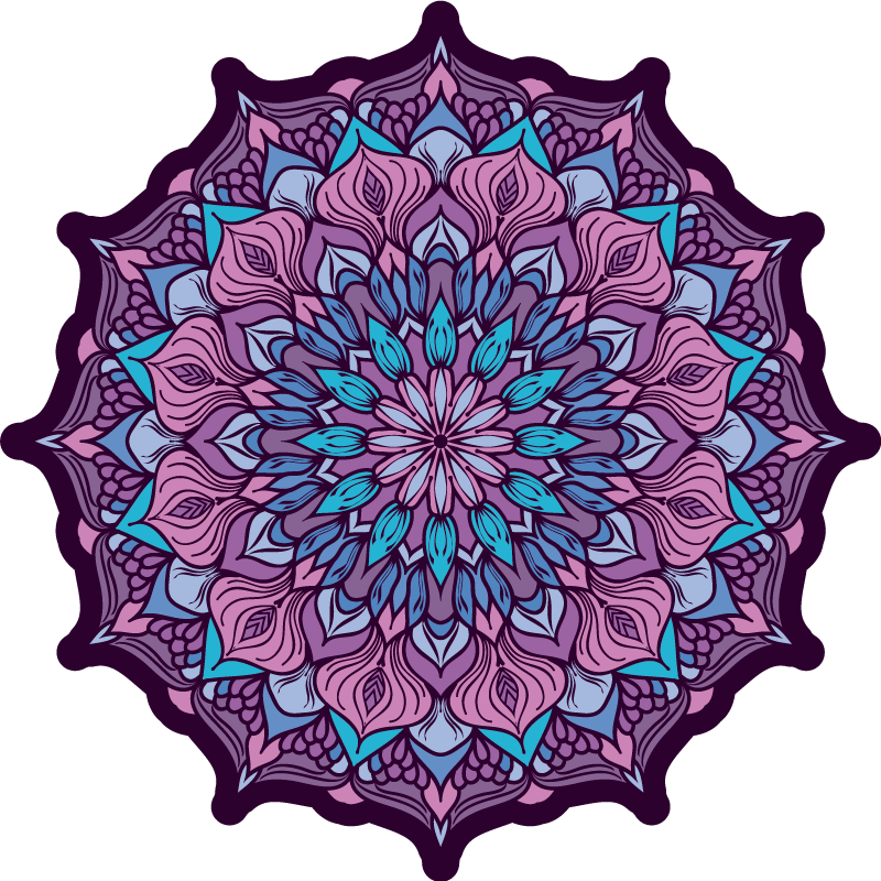 Alfombra vinílica mandala detalle intrincado - TenVinilo