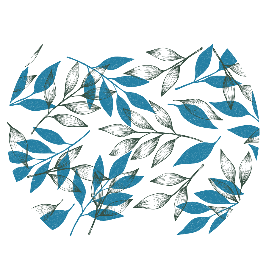 Alfombra vinílica flores huella de hoja botánica - TenVinilo