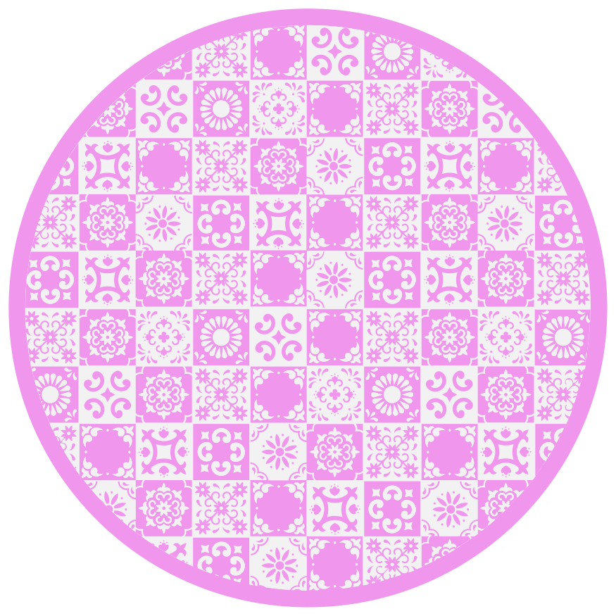 Alfombra vinílica mandala círculo inspirado en mandala - TenVinilo