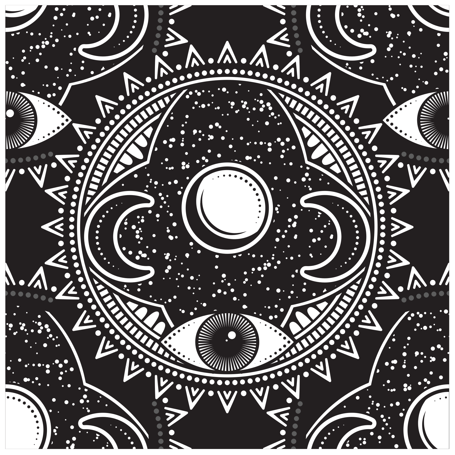 Alfombra vinílica mandala patrón mandala celestial - TenVinilo