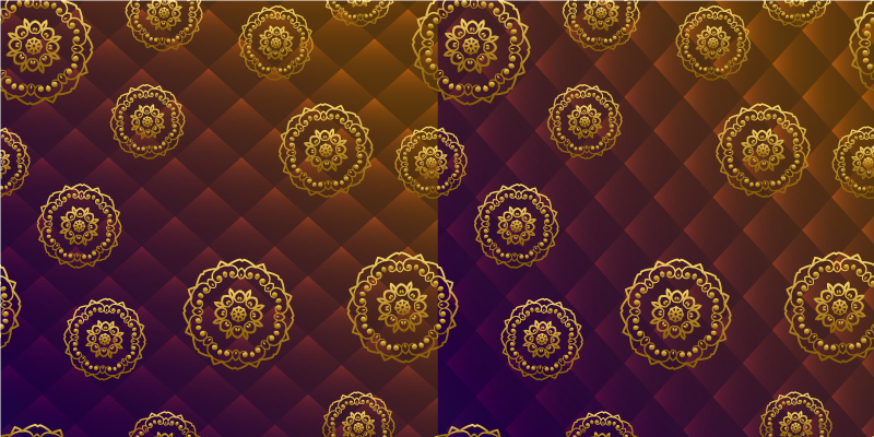 Alfombra vinílica mandala superposición de motivo  - TenVinilo