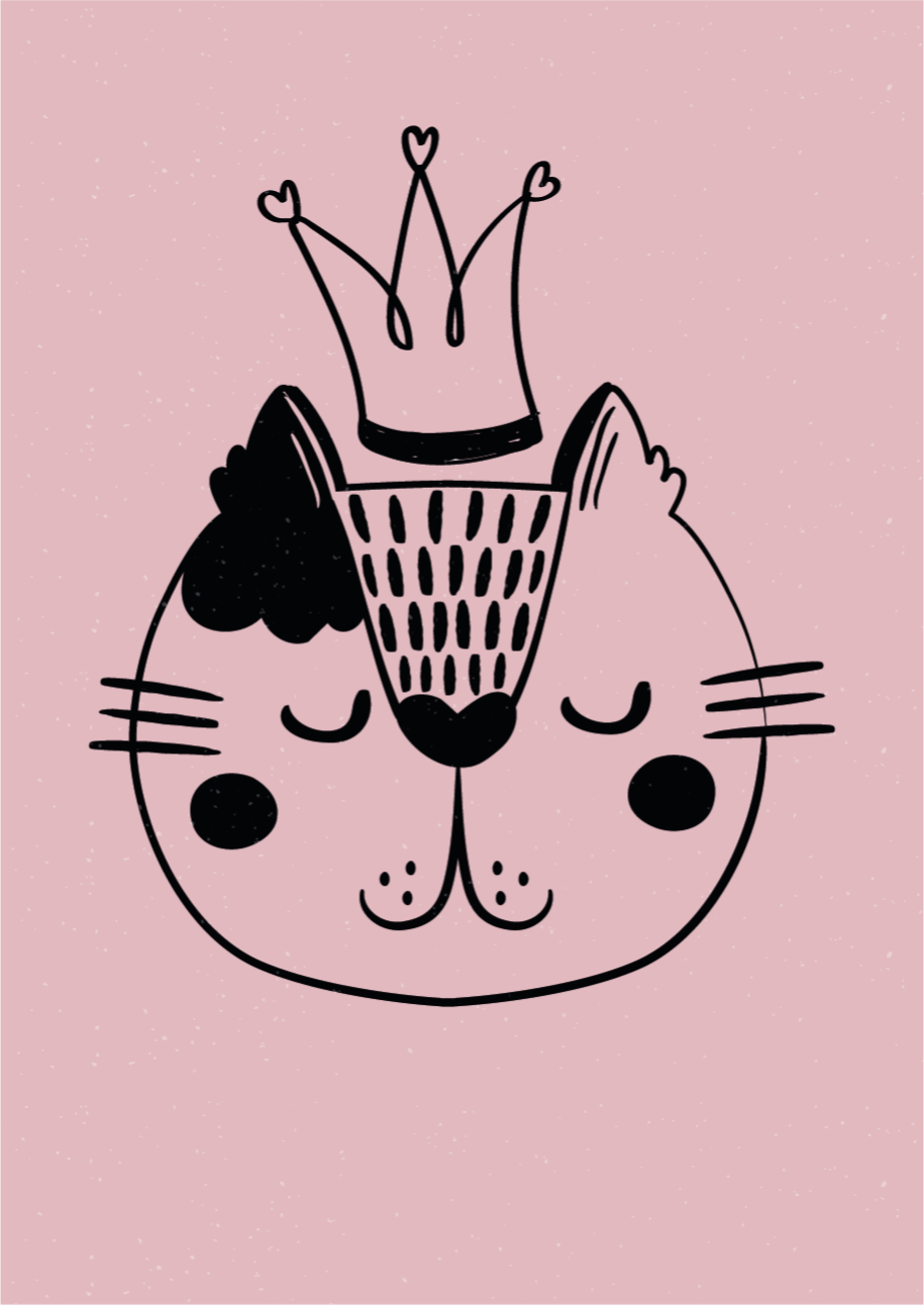 Alfombra vinilo infantil gato princesa - TenVinilo