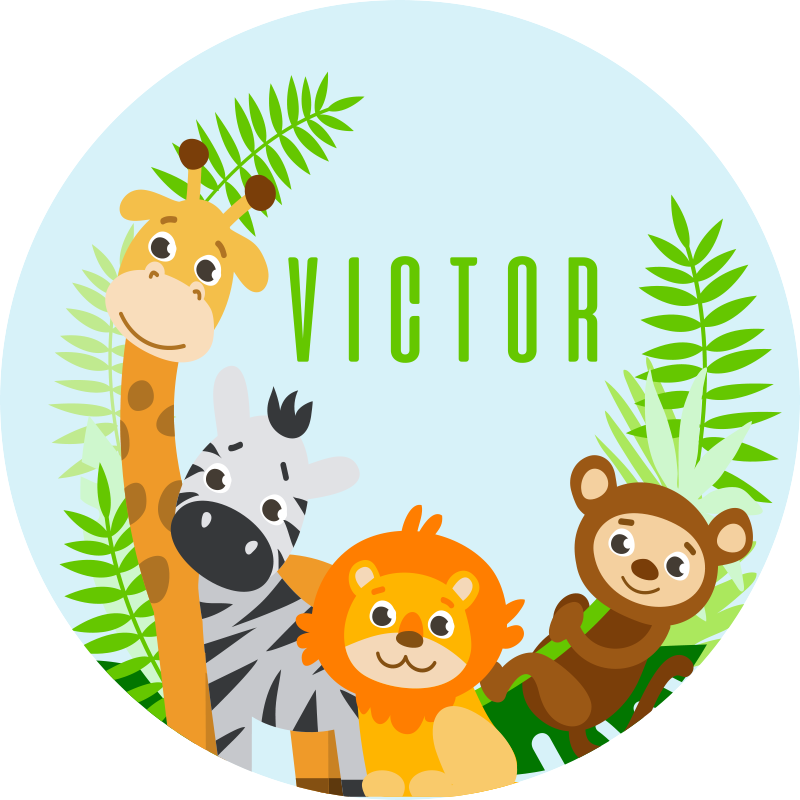 Alfombra vinílica personalizable safari personalizable - TenVinilo