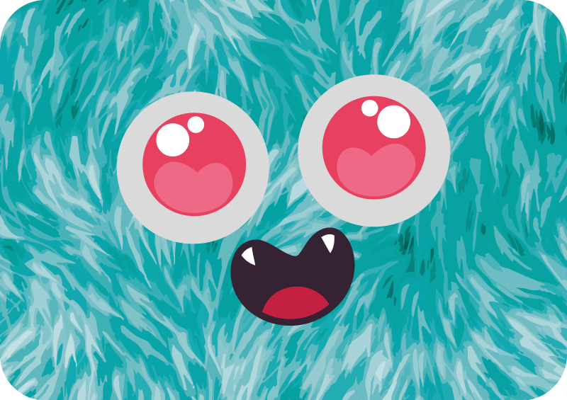 Alfombra vinílica infantil cara de monstruo - TenVinilo