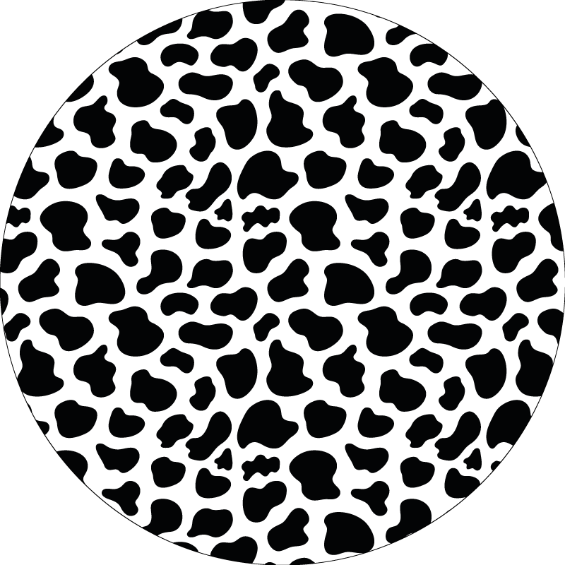 Alfombra vinílica animal print patrón circular de piel - TenVinilo