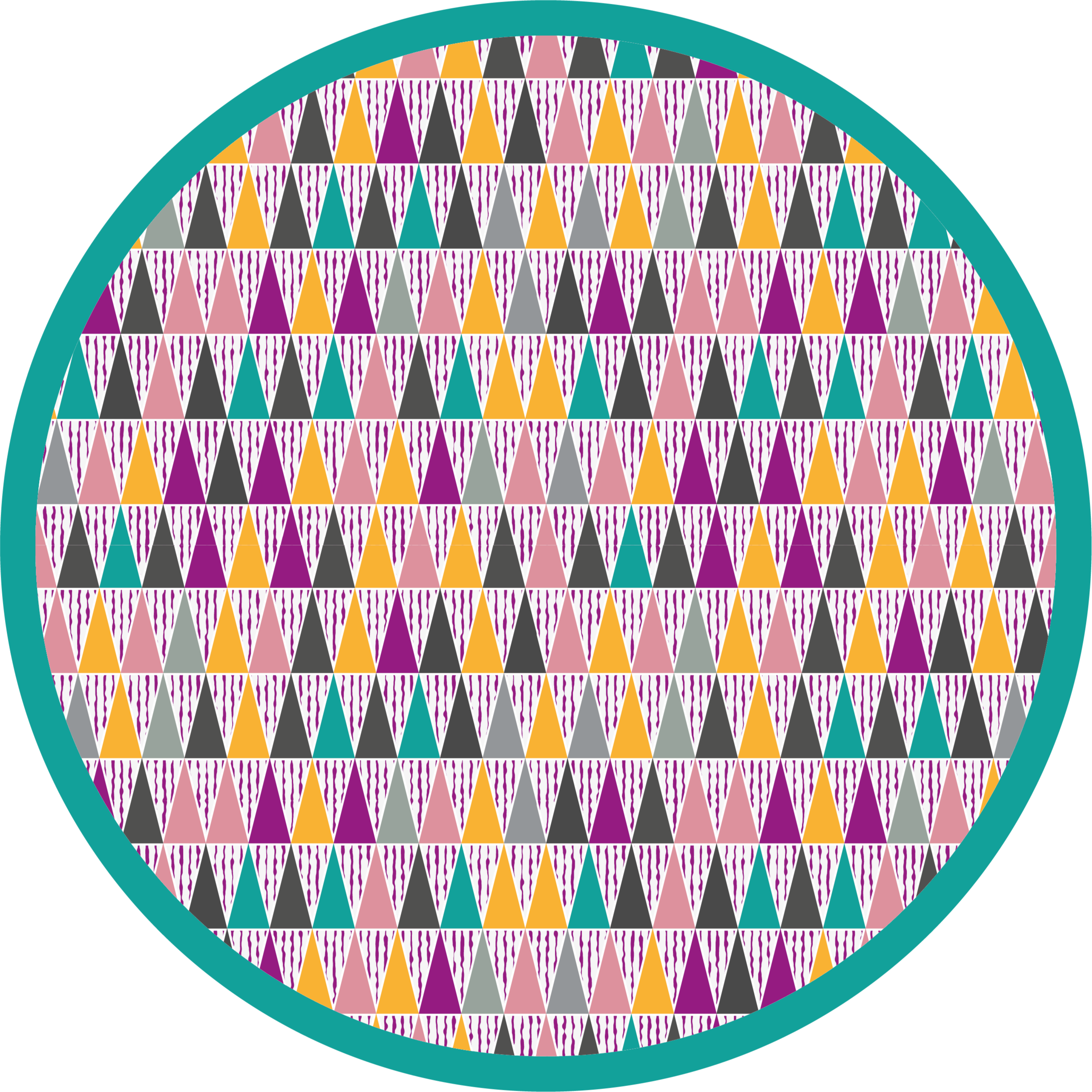 Alfombra vinílica geométrica patrones triangulares - TenVinilo