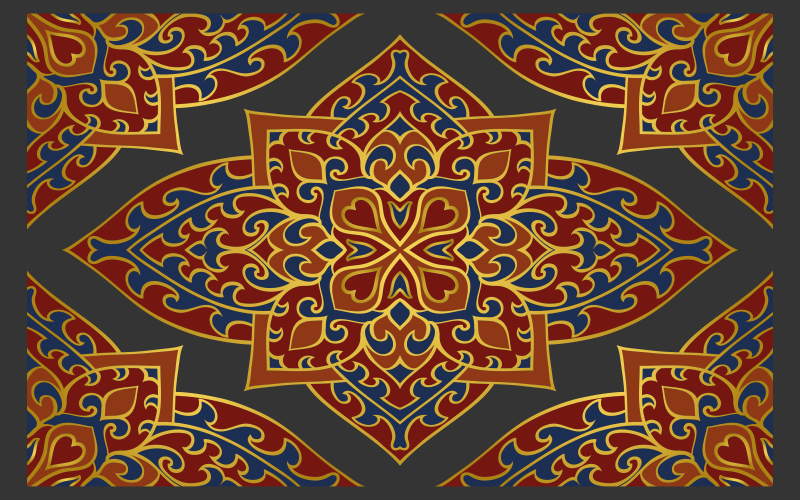 Alfombra vinílica mandala diseño mandala ornamentado - TenVinilo
