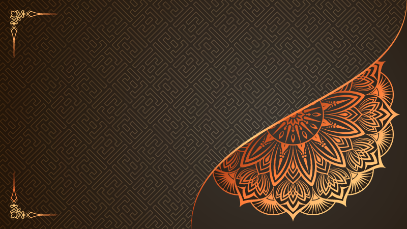 Alfombra vinílica mandala diseño de esquina  - TenVinilo