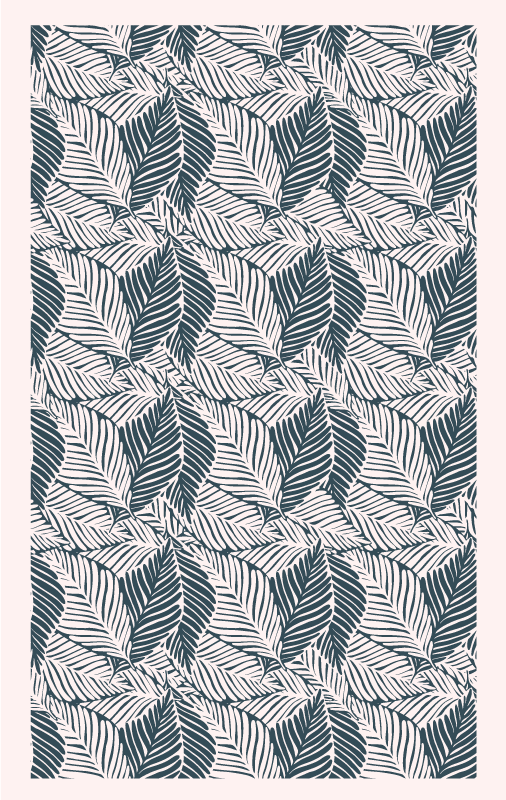 Alfombra vinílica naturaleza patrones de hojas exuberantes - TenVinilo