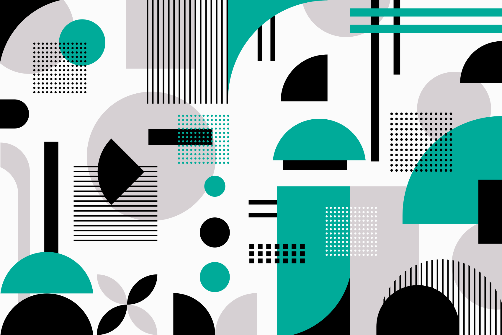 Alfombra vinílica moderna formas geométricas turquesas - TenVinilo