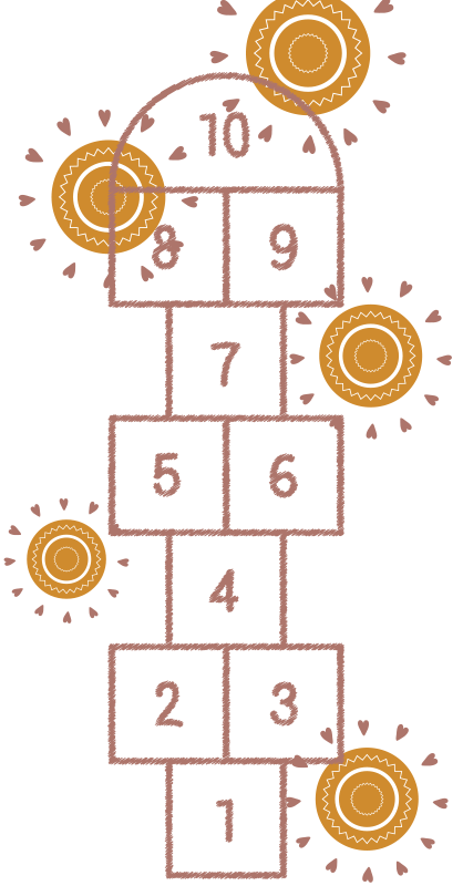 Alfombra vinílica infantil rayuela - TenVinilo