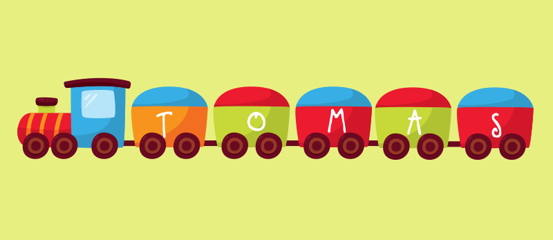 Alfombra vinílica personalizable tren personalizado - TenVinilo