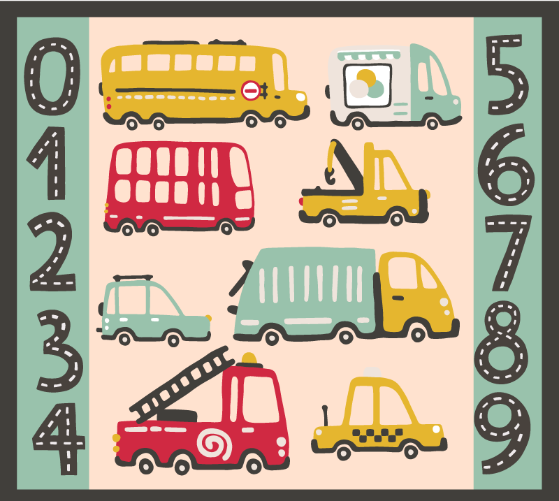 Alfombra vinílica infantil diversión vehicular - TenVinilo