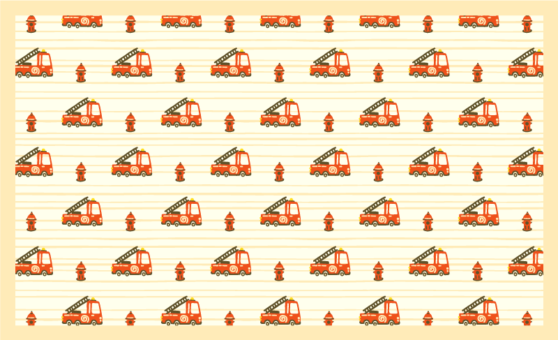 Alfombra vinílica infantil tema de transporte lúdico - TenVinilo