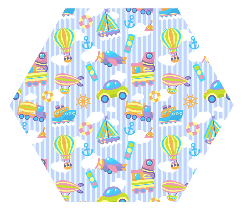 Alfombra vinílica infantil imaginería  - TenVinilo