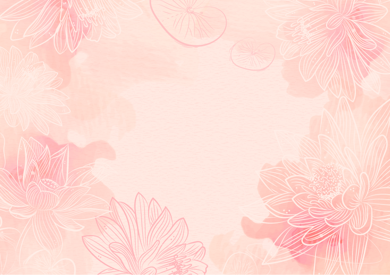 Alfombra vinílica rosa con flores de loto - TenVinilo