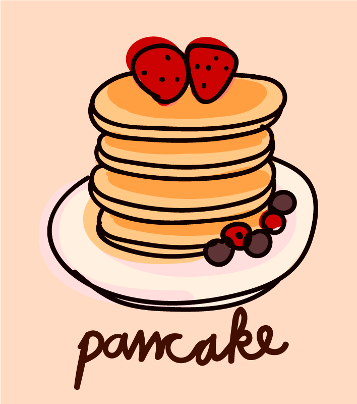 Alfombra vinilo cocina deliciosos panqueques - TenVinilo