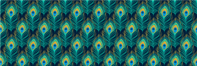 Alfombra vinílica animales elegancia de plumas de pavo real - TenVinilo