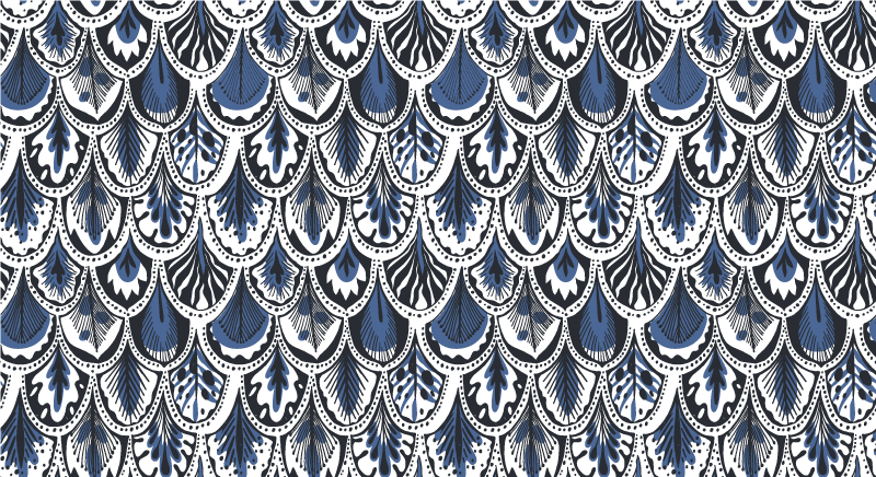 Alfombra hidráulica patrón de cola de pavo real - TenVinilo