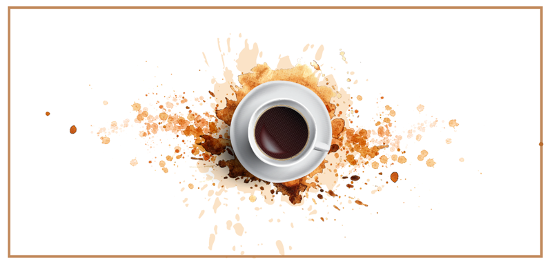 Alfombra vinilo cocina ilusión de café derramado - TenVinilo