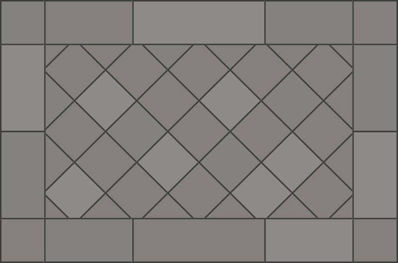 Alfombra hidráulica geometría en mosaico - TenVinilo