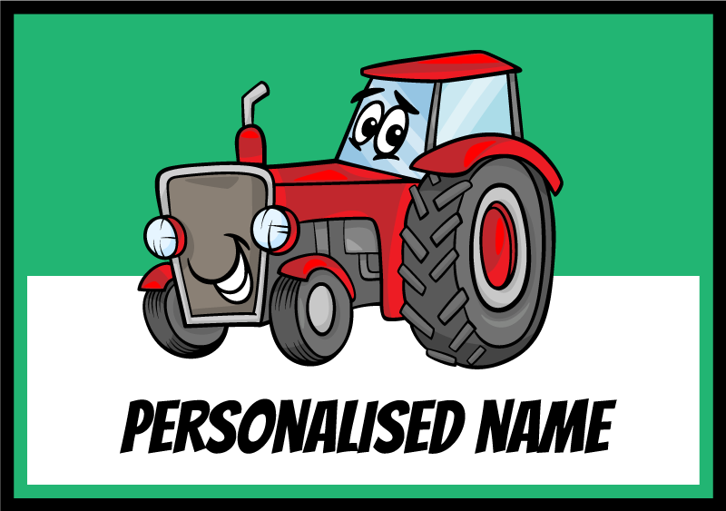 Alfombra vinílica personalizable tractor  - TenVinilo