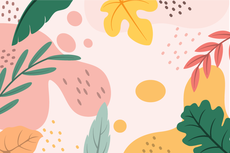 Alfombra vinílica flores resumen botánico - TenVinilo