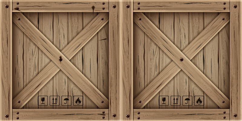 Alfombra vinílica imitación madera ilusión de caja de madera - TenVinilo