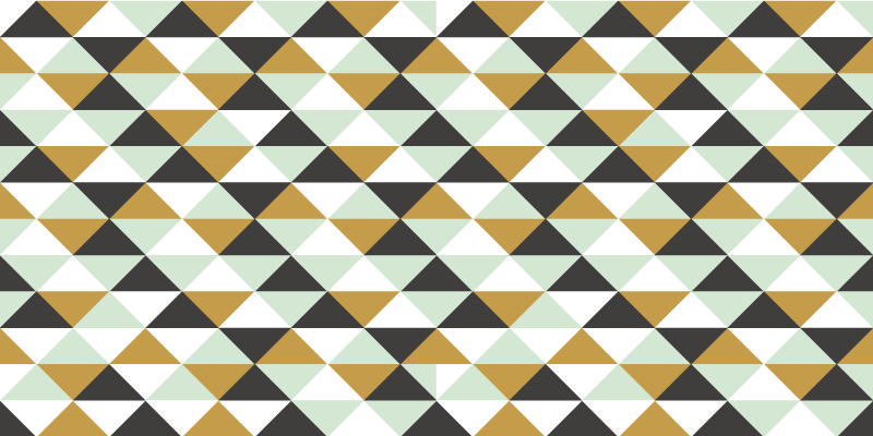 Alfombra vinílica geométrica arreglo de mosaico triangular - TenVinilo