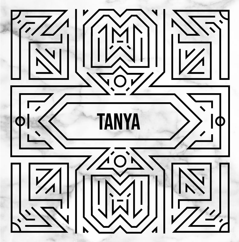 Alfombra vinílica juvenil laberinto art déco - TenVinilo