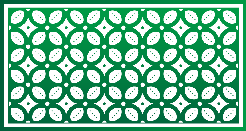 Alfombra vinilo cocina motivo geométrico de hojas - TenVinilo