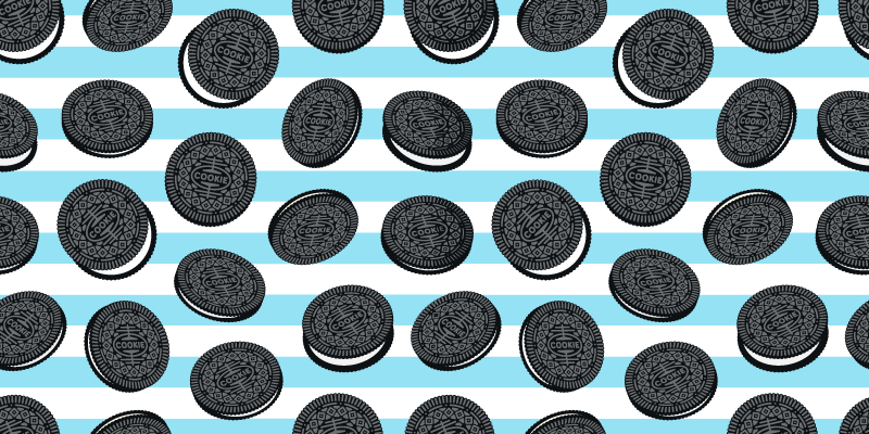 Alfombra vinilo cocina Patrón de oreo - TenVinilo
